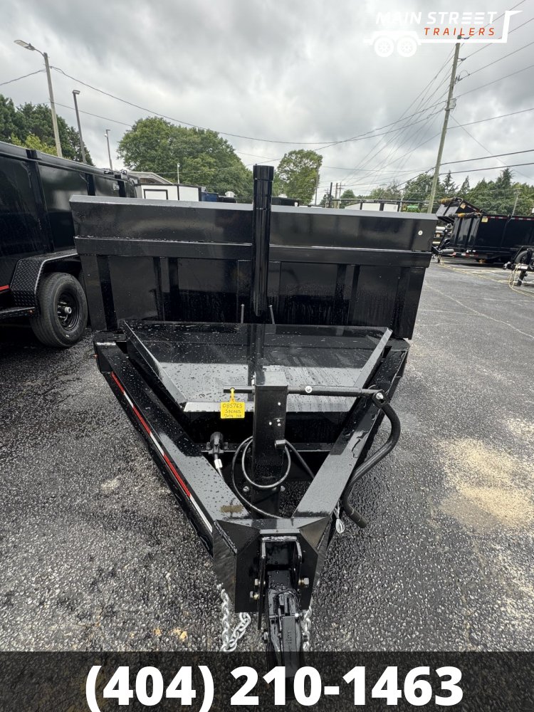 7X14 BLACK DUMP TRAILER WITH 7 GUAGE BODY AND BED AND 14K AXLES