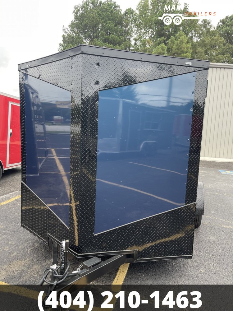 7X12 T/A INDIGO BLUE BLUE WITH BLACK OUT PACKAGE AND ONE PIECE ROOF