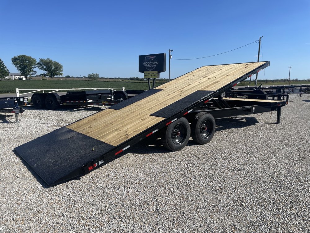 2027 Load Trail PE16 Deckover Tilt 102" x 26ft (4ft Stationary + 22ft Tilt) 8K Axles, Wireless Remot