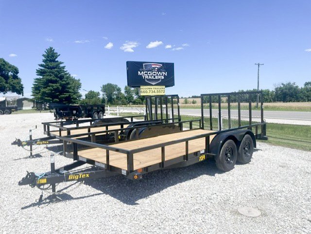 2027 Big Tex Trailers 70PI-16R1A-4PBK 83" x 16ft Tandem Axle Utility Trailer w/ Two Brake Axles for Sale | McGown Traile