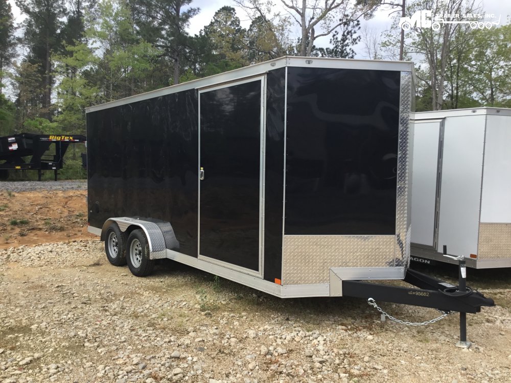 2024 Covered Wagon Enclosed 7x18 Gold Mine Series, (2) 3500lb Axles, 7' Interior Height, (Black)