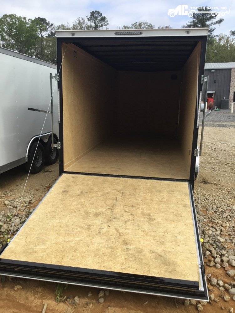 2024 Covered Wagon Enclosed 7x18 Gold Mine Series, (2) 3500lb Axles, 7' Interior Height, (Black)