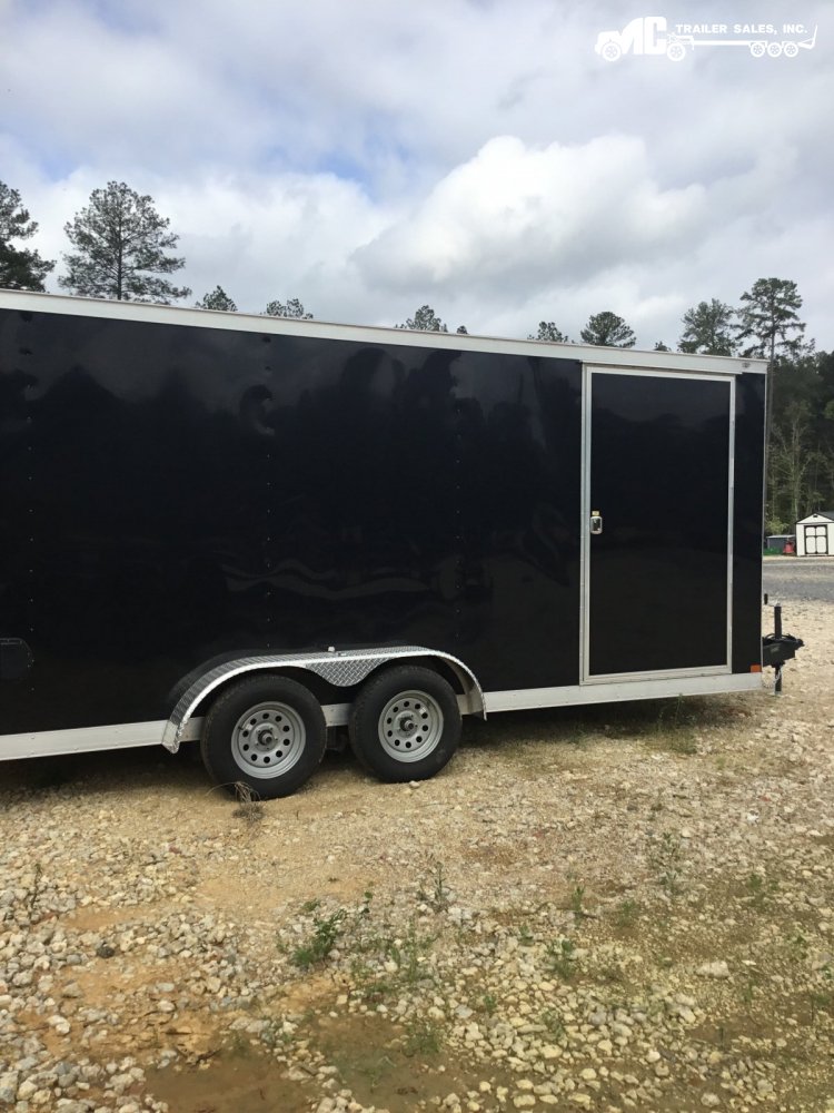 2024 Covered Wagon Enclosed 7x18 Gold Mine Series, (2) 3500lb Axles, 7' Interior Height, (Black)