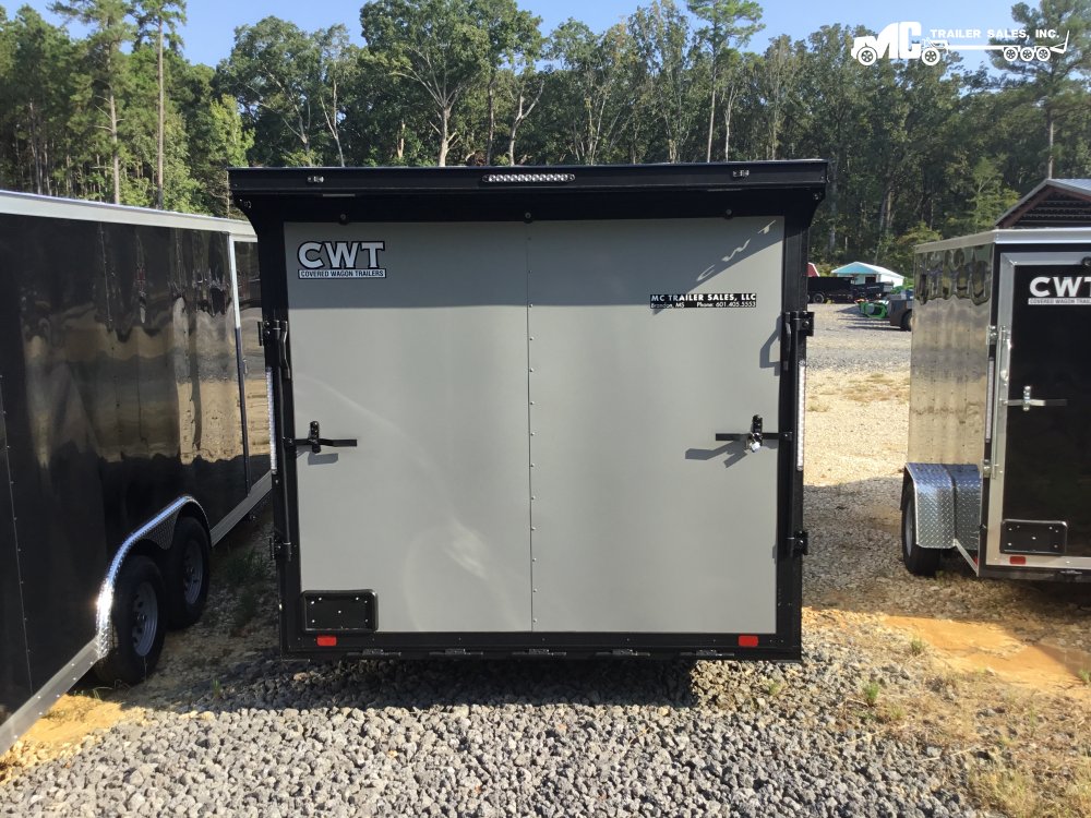 2026 Covered Wagon Enclosed 8.5x20, (2) 5200Lb Drop Torsion Axles, Bar Lock on side door, Silver Pol