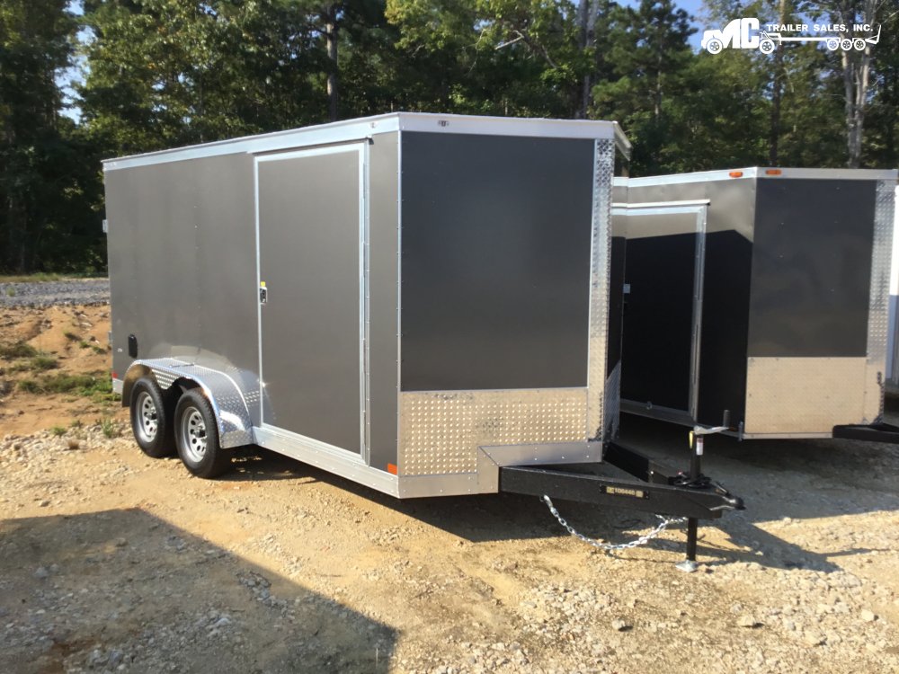 2026 Covered Wagon Enclosed 7x14, (2) 3500lb Axles Charcoal Poly EXT
