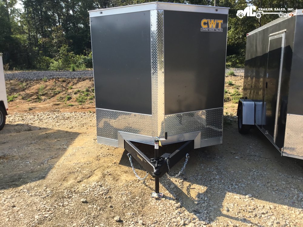 2026 Covered Wagon Enclosed 7x14, (2) 3500lb Axles Charcoal Poly EXT