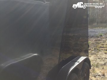 2026 Enclosed Covered Wagon 7x12 T/A 2 tone Grey And Black 7' interior