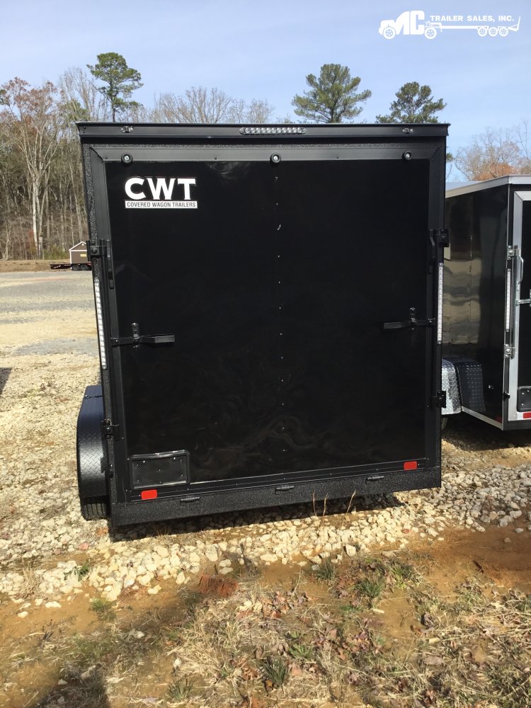 2026 Enclosed Covered Wagon 7x12 T/A 2 tone Grey And Black 7' interior