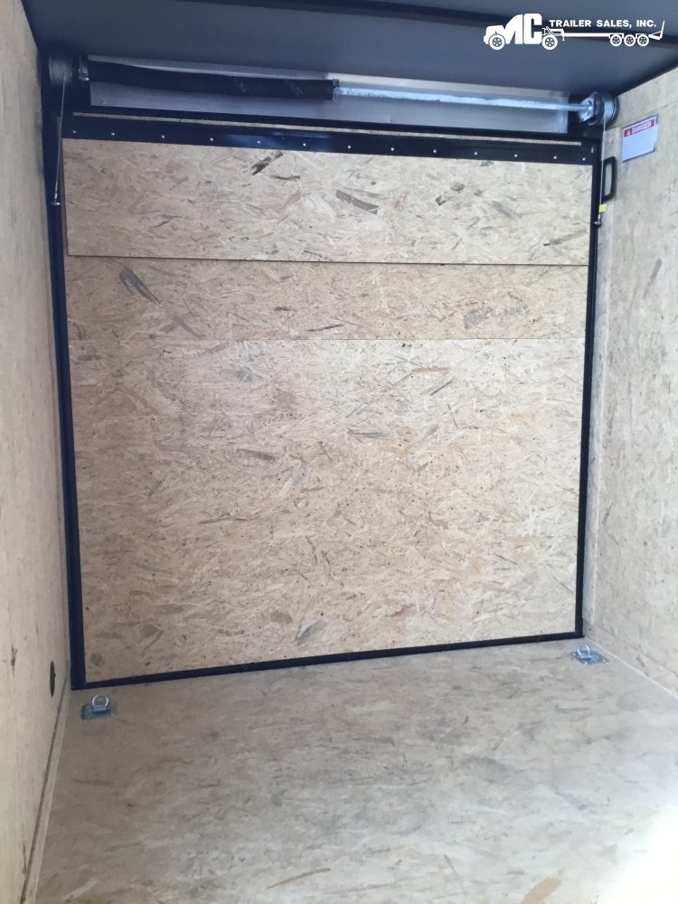 2026 Enclosed Covered Wagon 7x12 T/A 2 tone Grey And Black 7' interior