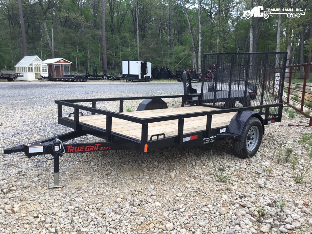 2024 True Grit Utility 77x12 S/A 77, 1-3500lb Axle, Square Tube, Gate