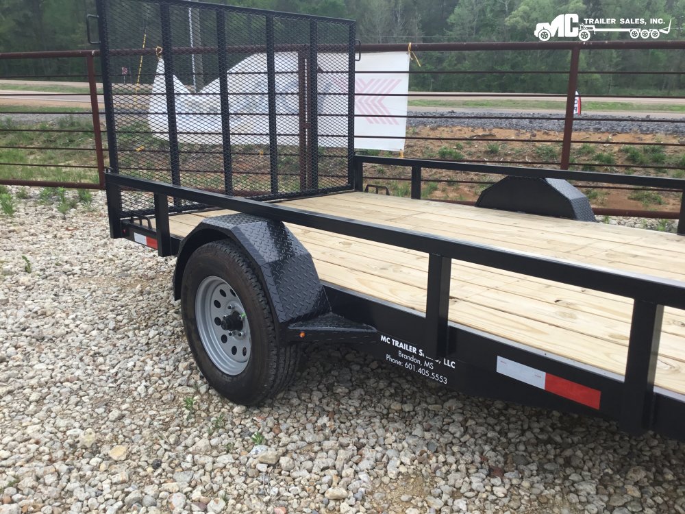 2024 True Grit Utility 77x12 S/A 77, 1-3500lb Axle, Square Tube, Gate