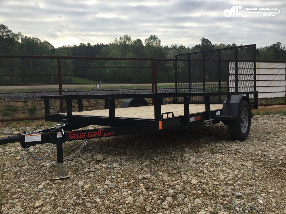 2024 True Grit Utility S/A77 77x12, 3500lb Axle, Square Tube, Gate