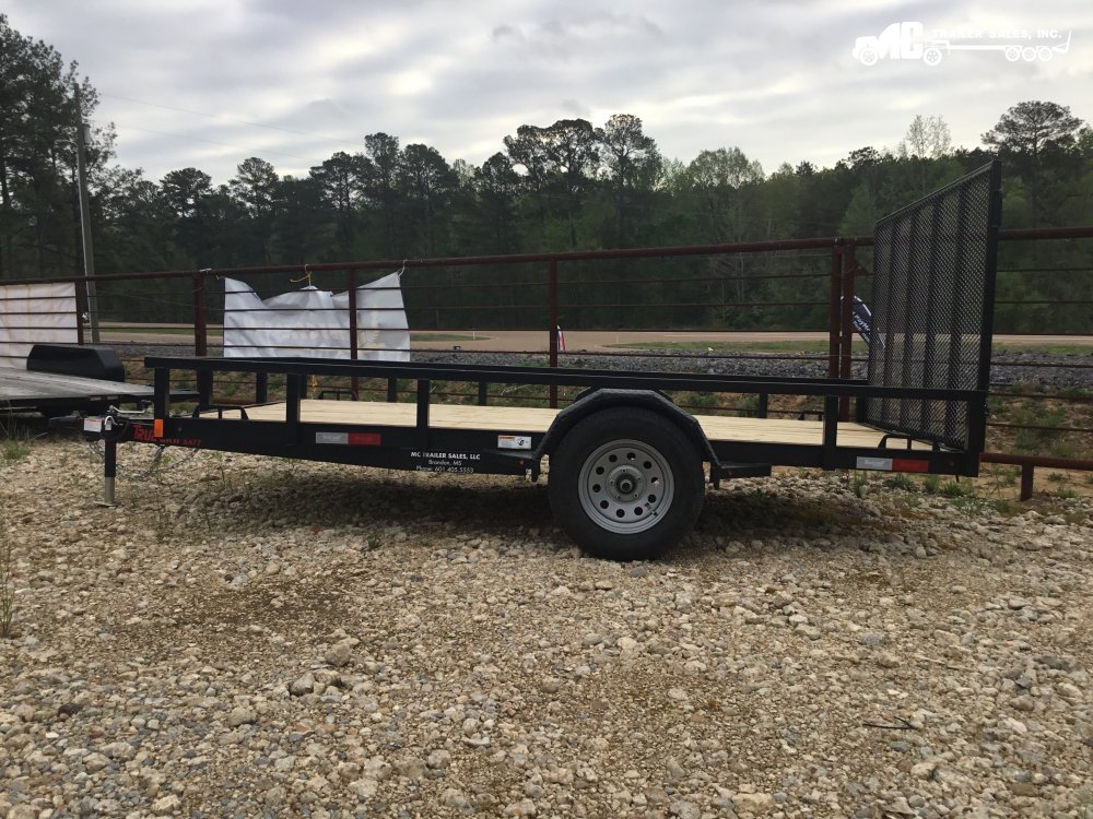 2024 True Grit Utility S/A77 77x12, 3500lb Axle, Square Tube, Gate