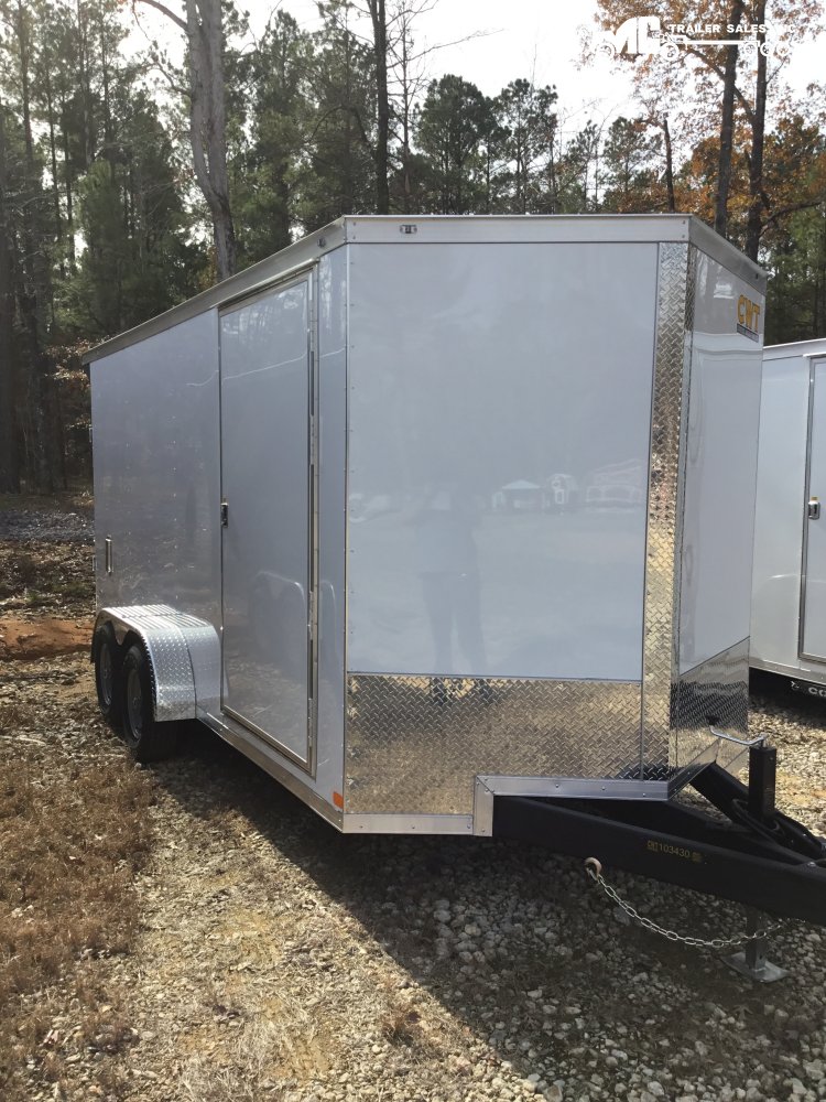 2026 COVERED WAGON ENCLOSED 7X16 T/A 2-5200LBS 8KJack Steel Floor E-TRACK Polycore White Landscape E