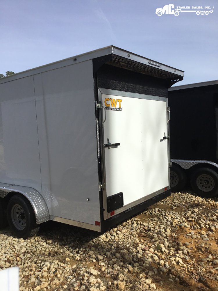 2026 COVERED WAGON ENCLOSED 7X16 T/A 2-5200LBS 8KJack Steel Floor E-TRACK Polycore White Landscape E