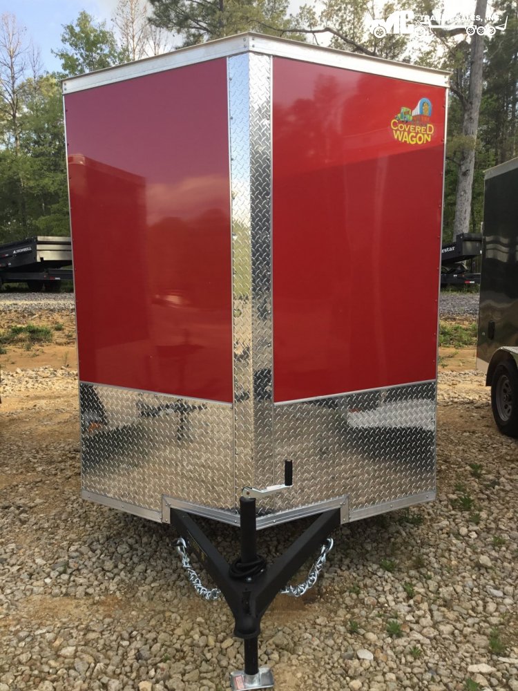 2025 Covered Wagon 6x12 Enclosed 6'6 Interior Height 1-3500lb Axle Red