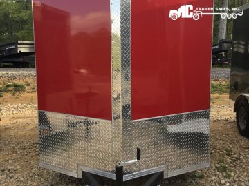2025 Covered Wagon 6x12 Enclosed 6'6 Interior Height 1-3500lb Axle Red