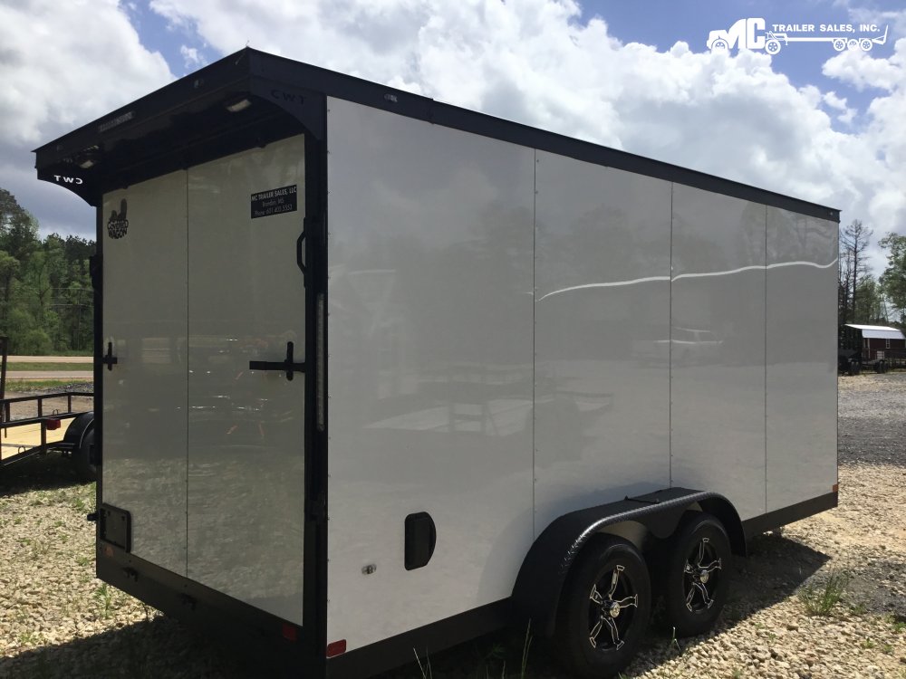 2025 Covered Wagon Enclosed 7x16 2-3500lb Axles, Poly, UTV Escape Door
