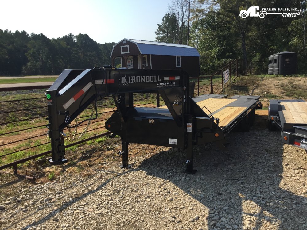 2026 Iron Bull Gooseneck102"x20' With 5' Dovetail 12" I-Beam LED Lights Low Profile Spare Tire 2-10K