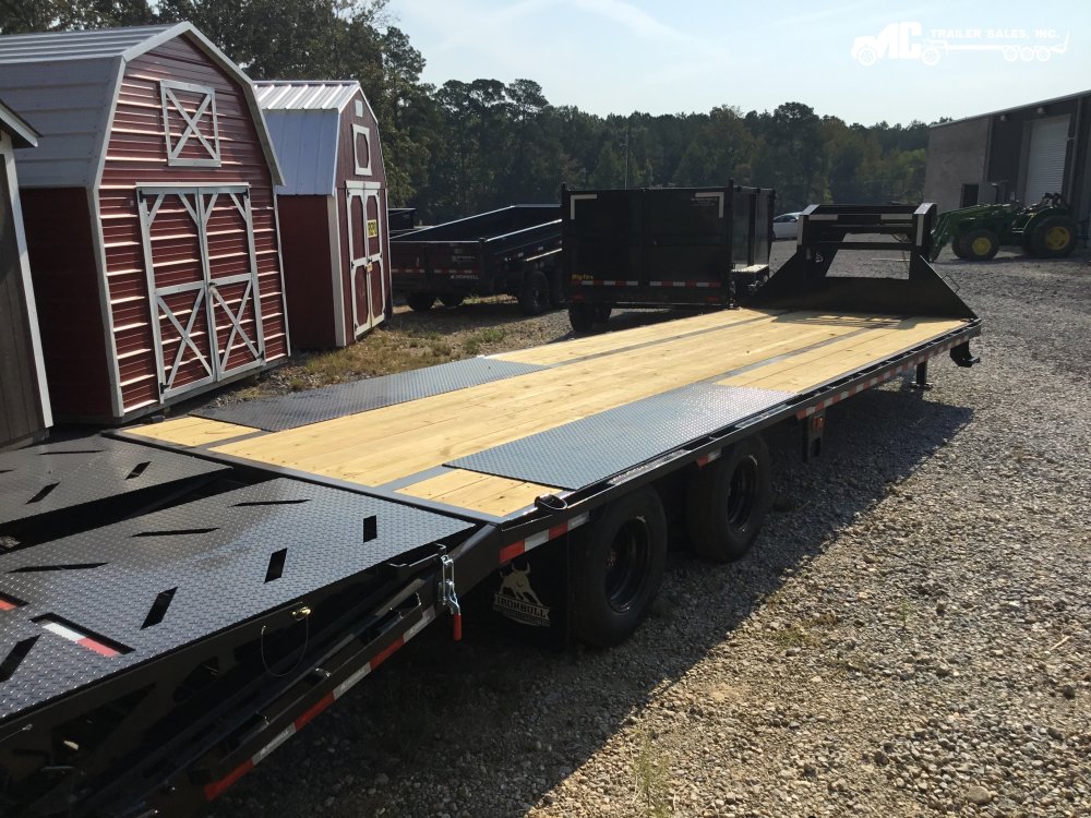 2026 Iron Bull Gooseneck102"x25 With 5' Dovetail 12" I-Beam LED Lights Low Profile Spare Tire 2-10K 