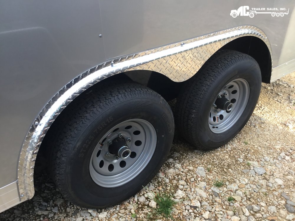 2025 Covered Wagon Enclosed 8.5x16 TA Gold Mine Series/(2) 5200 LB Axles/6'6" Interior Height