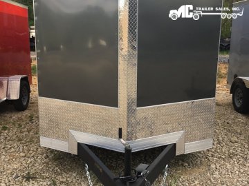 2025 Covered Wagon Enclosed trailer, 7x16 (2) 3500lb Axles, Gray, insulated roof, diamond fenders