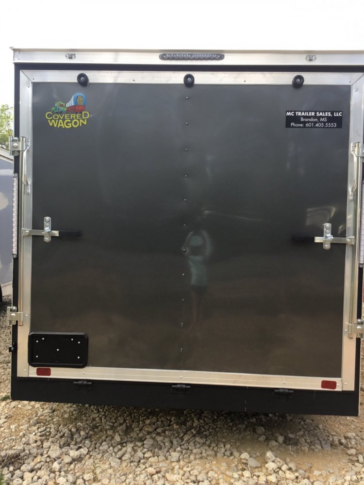 2025 Covered Wagon Enclosed trailer, 7x16 (2) 3500lb Axles, Gray, insulated roof, diamond fenders