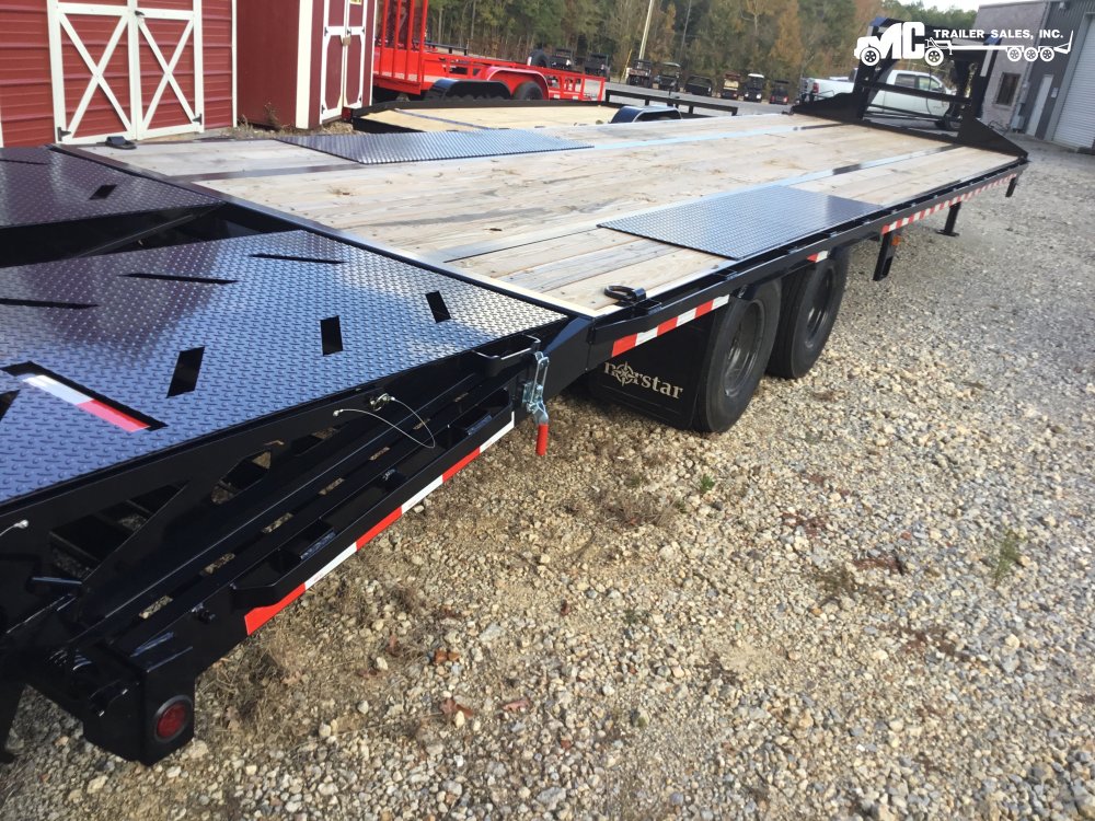 2026 Norstar Gooseneck102"x29 With 5' Dovetail 12" I-Beam LED Lights Low Profile Spare Tire 2-10K Ja