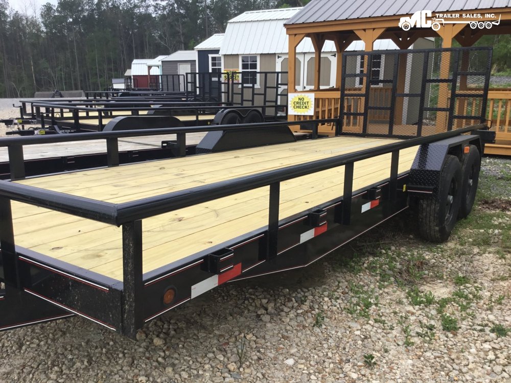 Triple R Utility 82X20 2-7k axles w/ 2 brakes, built in ramps in gate