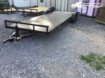 2025 Triple R Utility 82" x 22' + 2' 2-5200lbs, Car Hauler Diamond Plate Floor Slide in Ramps @ Rear