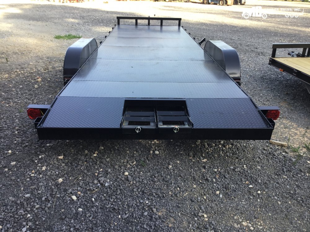 2025 Triple R Utility 82" x 22' + 2' 2-5200lbs, Car Hauler Diamond Plate Floor Slide in Ramps @ Rear
