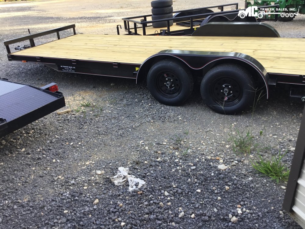 2025 Triple R Utility 82" x 18' + 2' 3500lbs, Car Hauler Slide in Ramps @ Side 2" ball