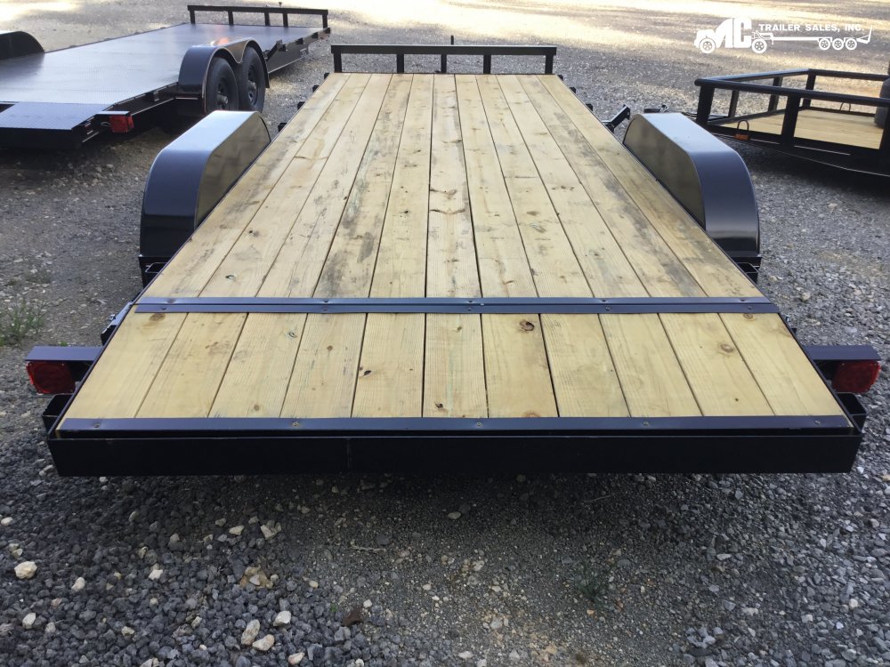 2025 Triple R Utility 82" x 18' + 2' 3500lbs, Car Hauler Slide in Ramps @ Side 2" ball