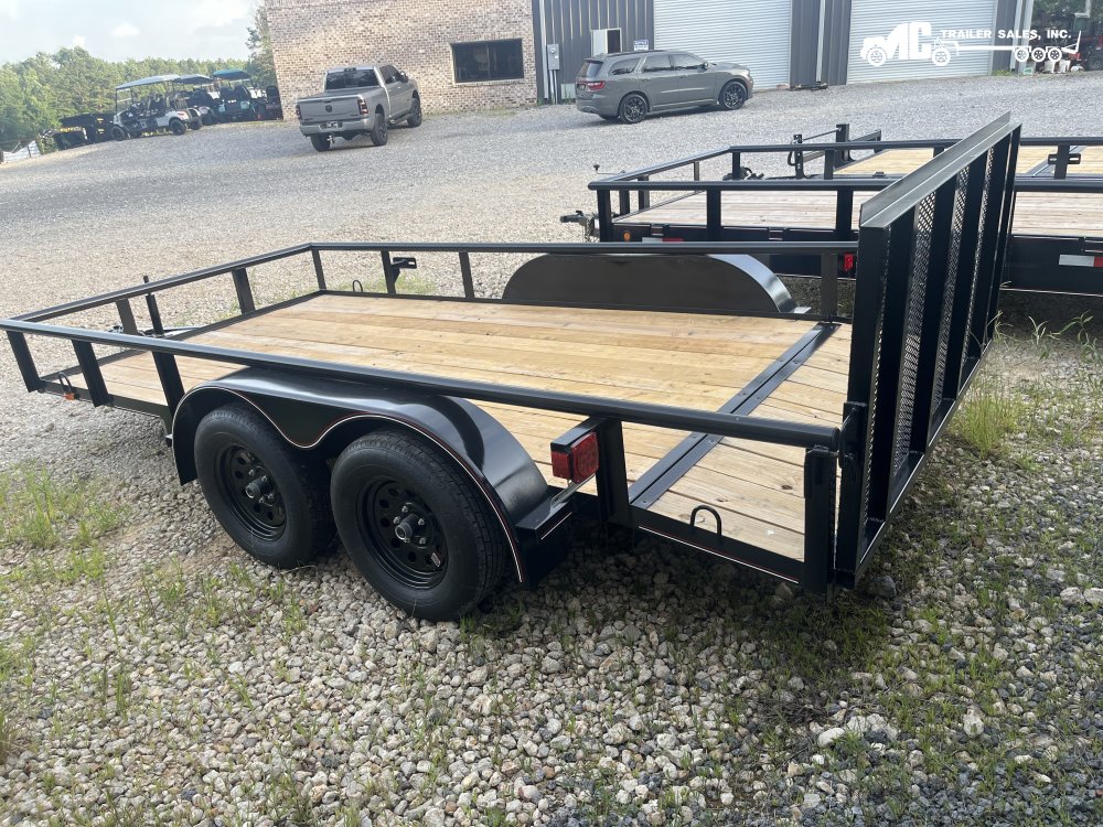 2025 Triple R Utility T/A 6 1/2x 12 + 2 2-3500lb Axles 1 Brake 3-foot gate 2" ball