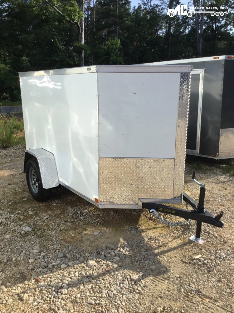 2025 Covered Wagon Enclosed 5 x 8 S/A WHITE