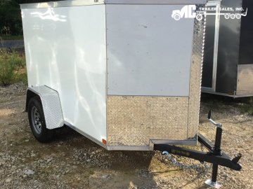 2025 Covered Wagon Enclosed 5 x 8 S/A WHITE