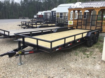 Triple R Utility 82X20 2-7k axles w/ 2 brakes, built in ramps in gate