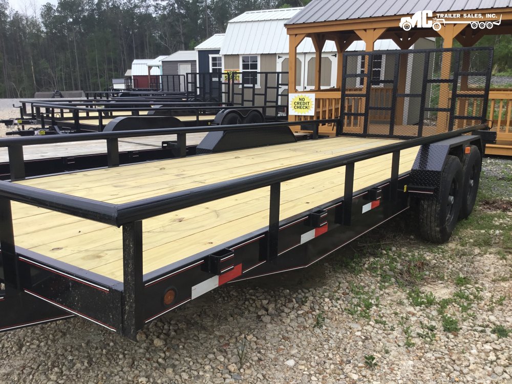 Triple R Utility 82X20 2-7k axles w/ 2 brakes, built in ramps in gate