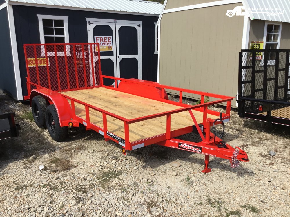 2026 Longhorn Utility 77x14 T/A 4x3 angle 2-3500lbs 4' Gate Brake Away Kit 1- Brake RED