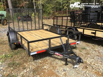 2026 Longhorn Utility 77x10 S/A 3x2 angle 1-3500lbs 4' Gate GRAY