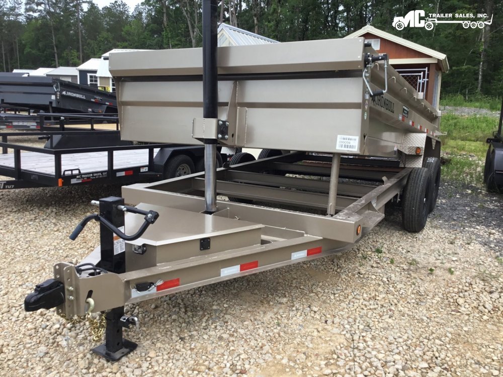 2026 Iron Bull 83"x16' DTB Dump 2-7000lbs telescopic cylinder with tarp