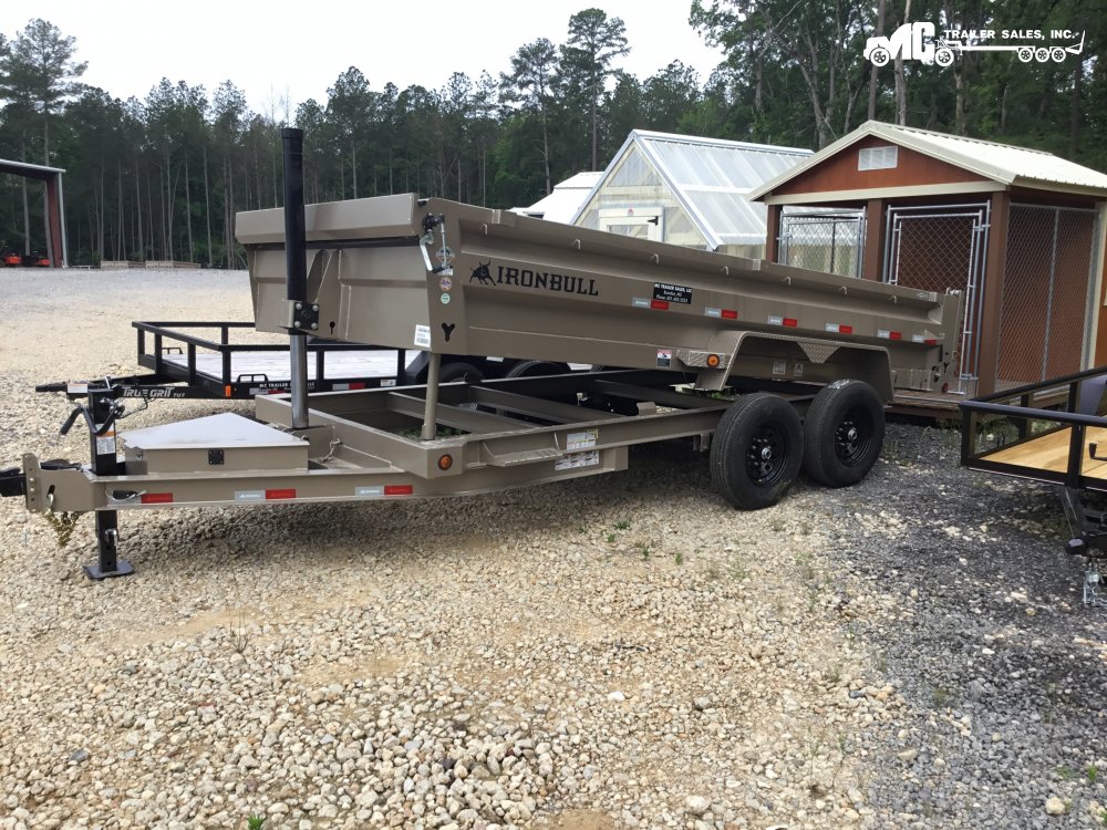 2026 Iron Bull 83"x16' DTB Dump 2-7000lbs telescopic cylinder with tarp
