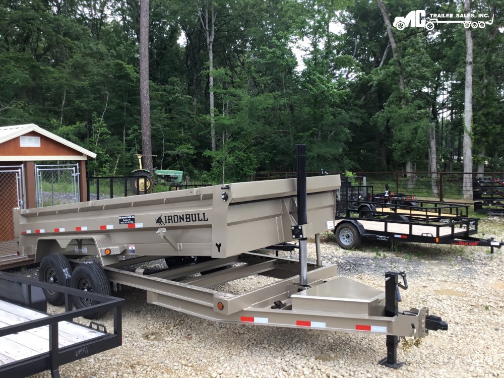 2026 Iron Bull 83"x16' DTB Dump 2-7000lbs telescopic cylinder with tarp