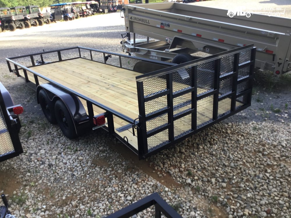 2025 Triple R Utility 82" x 18' + 2' 2-5200lbs, Pipe Top with built in ramps in gate 2 5/16" Ball