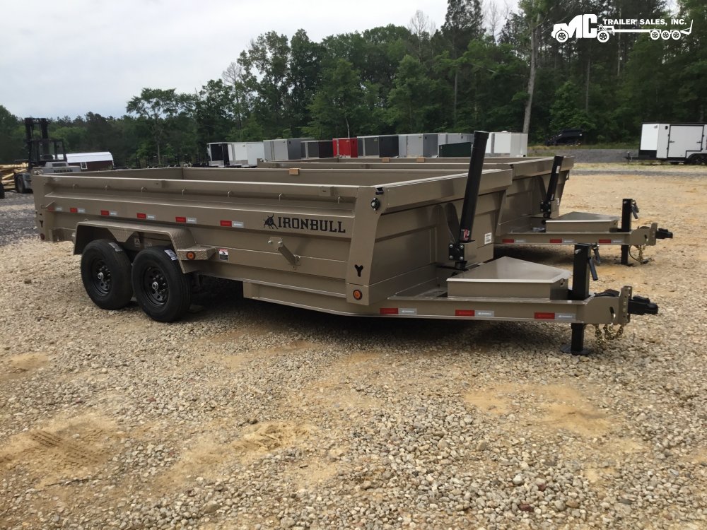 2026 Iron Bull 83"x16' DTB Dump 2-7000lbs telescopic cylinder with tarp