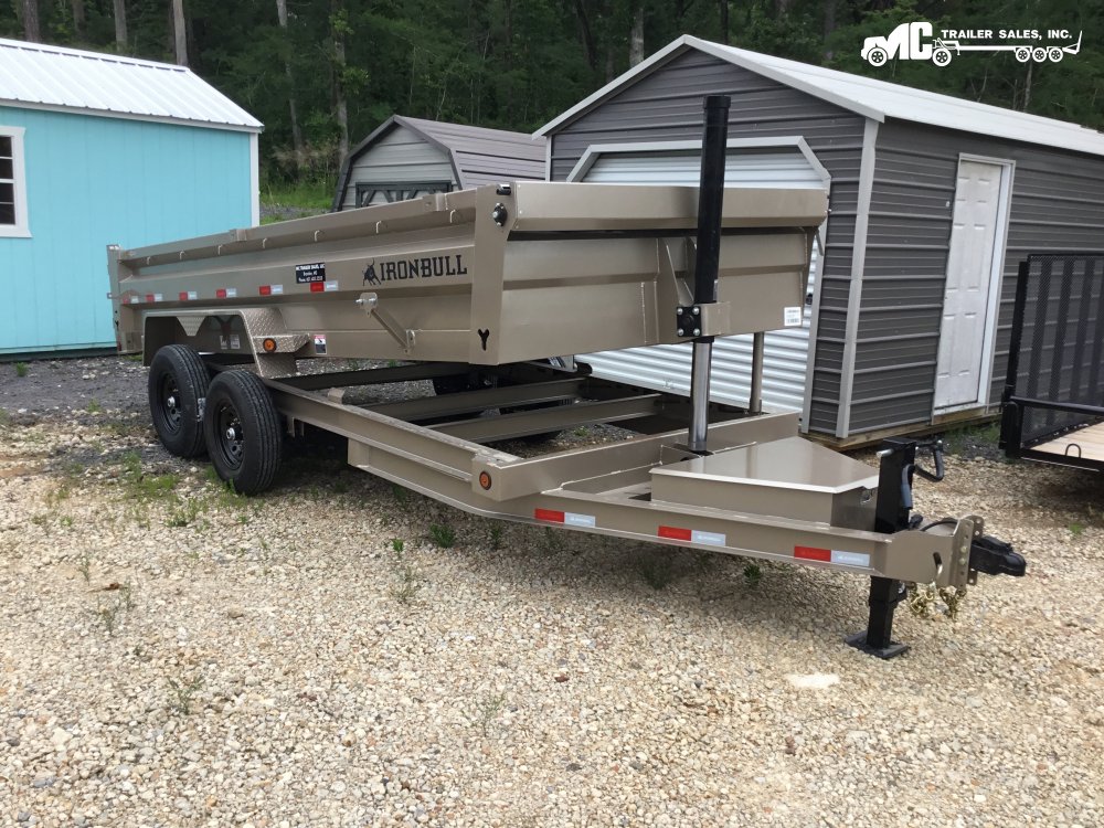 2026 Iron Bull 83"x16' DTB Dump 2-7000lbs telescopic cylinder with tarp