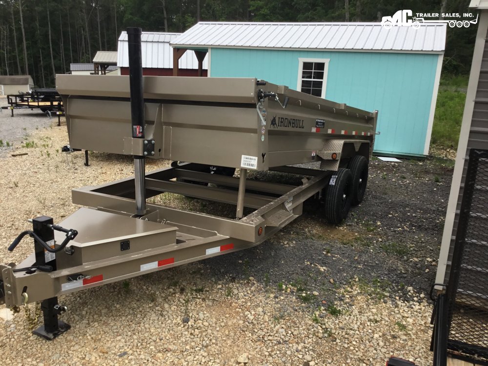 2026 Iron Bull 83"x16' DTB Dump 2-7000lbs telescopic cylinder with tarp
