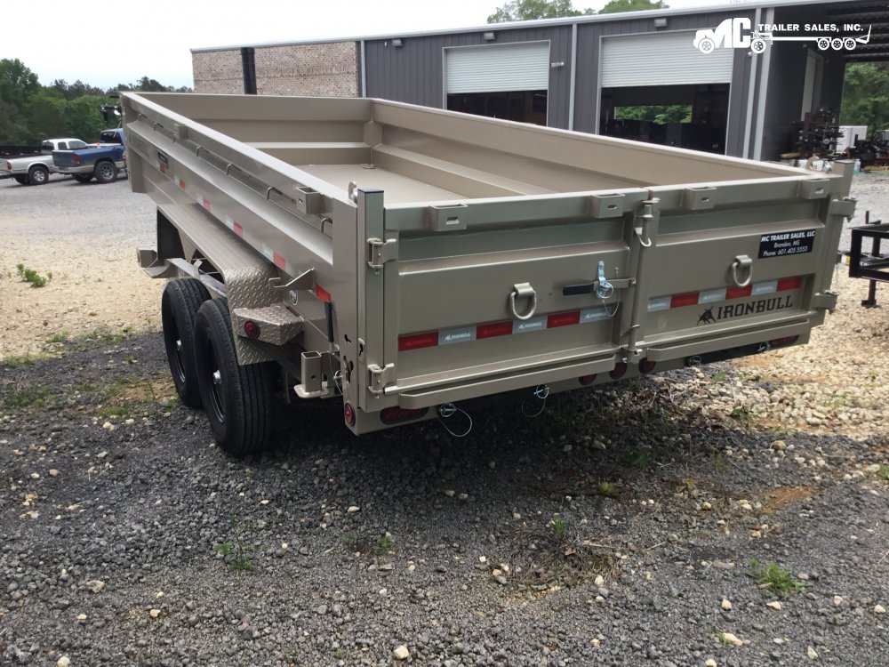 2026 Iron Bull 83"x16' DTB Dump 2-7000lbs telescopic cylinder with tarp