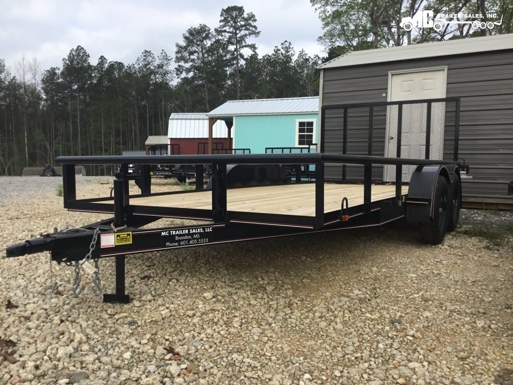 2025 Triple R UtilityT/A 82x16 Pipe Top, W/ Gate, 2-3500lbs Spare tire mount