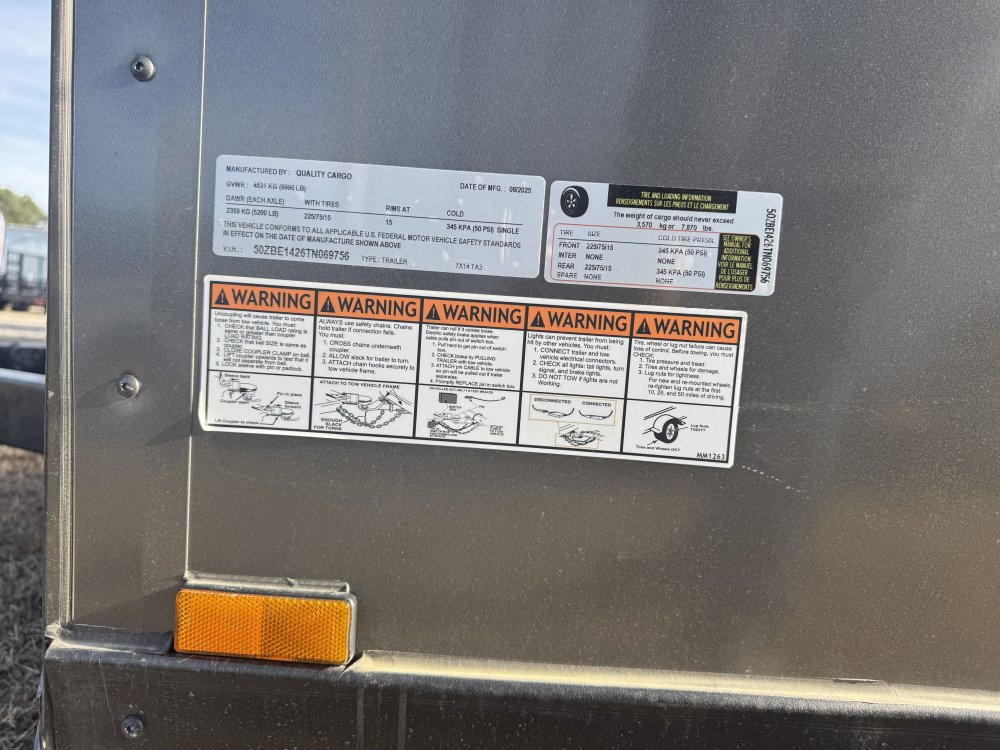 7x14 10K Quality Cargo Enclosed Cargo